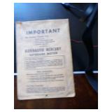 Vintage Kiekhaefer Mercury Outboard Motor-Owners Guide.
