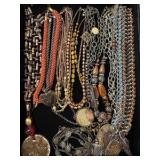 Boho necklaces in earth tones