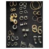 Gold and silver earrings