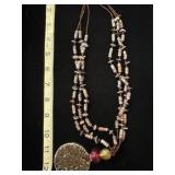 Boho necklaces in earth tones