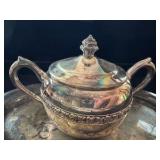 Rogers silver creamer with rose design