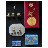 Cuff links and pins