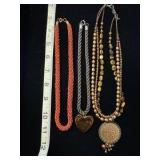 Boho necklaces in earth tones