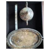 Rogers silver creamer with rose design