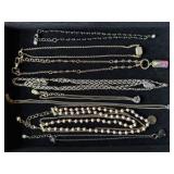 Gold and bronze necklaces