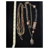 Boho necklaces in earth tones