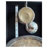 Rogers silver creamer with rose design