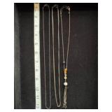 Gold and bronze necklaces