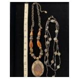 Boho necklaces in earth tones