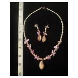 Shell and glass necklaces