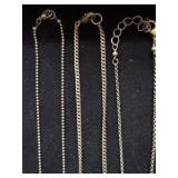 Gold and bronze necklaces