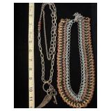 Boho necklaces in earth tones