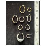 Gold and silver earrings