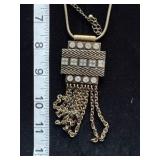 Gold and bronze necklaces
