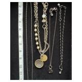 Gold and bronze necklaces