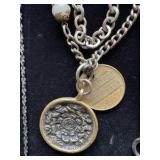 Gold and bronze necklaces