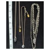 Gold and bronze necklaces