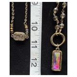 Gold and bronze necklaces