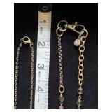 Gold and bronze necklaces