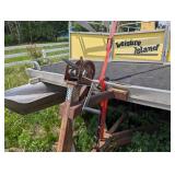 1985 Leisure Island Pontoon Boat Mercury 25XD & Trailer