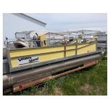 1985 Leisure Island Pontoon Boat Mercury 25XD & Trailer