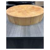 18inch round end grain butcher block cutting board