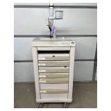 MSRP $7,500 LIONVILLE SYSTEMS 800 Medication Cart w/Monitor Mounting Arm, Mobile Nursing & Pharmacy Supply Storage Cart, NO KEYS