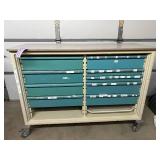 MSRP $8,500 – Herman Miller Healthcare Modular Drawer Storage Cart, Double-Wide Rolling Supply Cabinet w/9 Drawers for Clinics Craft Studios Fish Houses Tool Storage