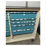 MSRP $8,500 – Herman Miller Healthcare Modular Drawer Storage Cart, Double-Wide Rolling Supply Cabinet w/9 Drawers for Clinics Craft Studios Fish Houses Tool Storage