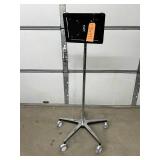 MSRP $500 MEDICAL ROLLING TABLET / MONITOR STAND, HEIGHT ADJUSTABLE MOBILE WORKSTATION CART w/VESA MOUNT