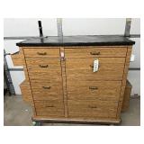 MSRP $3,500 CAPSA SOLUTIONS MOBILE WORKSTATION CABINET, LOCKING 8-DRAWER STORAGE ORGANIZER W/LOCKING WHEELS, DIVIDED COMPARTMENTS & SIDE WORKSURFACE, IDEAL FOR SHOPS, CRAFTS & TOOLS, NO KEY-CA