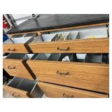 MSRP $3,500 CAPSA SOLUTIONS MOBILE WORKSTATION CABINET, LOCKING 8-DRAWER STORAGE ORGANIZER W/LOCKING WHEELS, DIVIDED COMPARTMENTS & SIDE WORKSURFACE, IDEAL FOR SHOPS, CRAFTS & TOOLS, NO KEY-CA