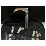 MSRP $1,500 LOT OF 6 ARMSTRONG MEDICAL LARYNGOSCOPE SET, MAC 1-4 BLADES, 2 HANDLES, IRON DUCK CASE, WORKS GREAT!