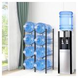 4-TIER 5-GALLON WATER BOTTLE STORAGE RACK, HOLDS 8 WATER COOLER JUGS, METAL FLOOR STAND *Stand Only!