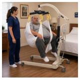 MSRP $3000 MedCare MAX-600 Lift-N-Weigh Bariatric Electric Patient Lift 600 lb Capacity Floor Lift With New In Package Sling, Scale & Charger *Lots Of Wear To Base & Areas! 1st Pic Is A Stock 