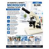 MSRP $2500 LW Scientific i4 Infinity Microscope Professional Lab Scope w/ Super Clear Optics LED Lighting Multiple Magnifications Includes Carry Case Perfect For vet labs, schools, biology study, stud