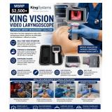 MSRP $2,500+ – King Vision Video Laryngoscope by King Systems, Portable Intubation Device w/Display Screen & Case, Airway Management Tool for EMS ER Anesthesia Hand-held screen that helps doctor