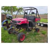 Polaris Ranger 4x4 Modified UTV - Does Run, New Battery, 2 Transfer Cases from Samurai, Hard to get from Reverse to Drive and Needs Brakes