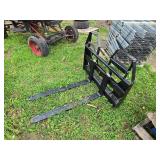 Skid Steer Pallet Fork Attachment - 49" Forks, No Quick Attach Plate