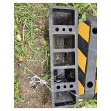 Lot of 6 Rubber Parking Curb Stops with Bolts Set - 6"x21"