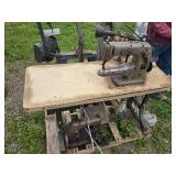 Union Special Industrial Sewing Machine with Table and Motor - Untested