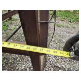 Fuel storage tank with pump and metal stand,  The tank measures approximately 39 inches in diameter and 63 inches in height - Approx. 300 gallon