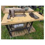 Union Special 63400B Industrial Sewing Machine with Motor and Treadle - Untested