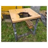 Wood Table with Metal Frame