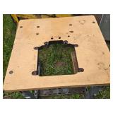 Wood Table with Metal Frame