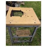 Wood Table with Metal Frame