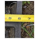 Lot of 6 Rubber Parking Curb Stops with Bolts Set - 6"x21"
