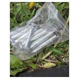 Lot of 6 Rubber Parking Curb Stops with Bolts Set - 6"x21"