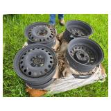 Set of 4 Steel Wheel Rims X44754 Multi-fit 16x6.5 5/120 -  BMW, GM