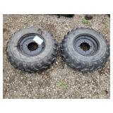 Maxxis 25x10.00-12 Tires with Steel Rims Approx. 60%